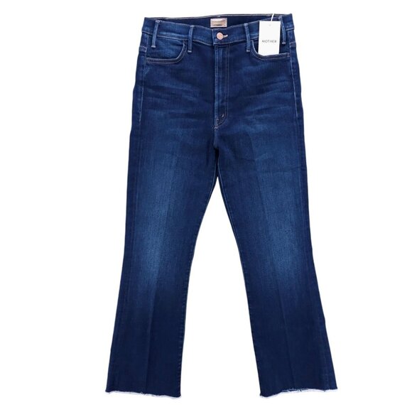 NWT MOTHER The Hustler Ankle Fray Jeans Home Movies Wash Raw Frayed Hem